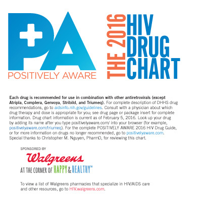 Positively Aware 2016 HIV drug chart